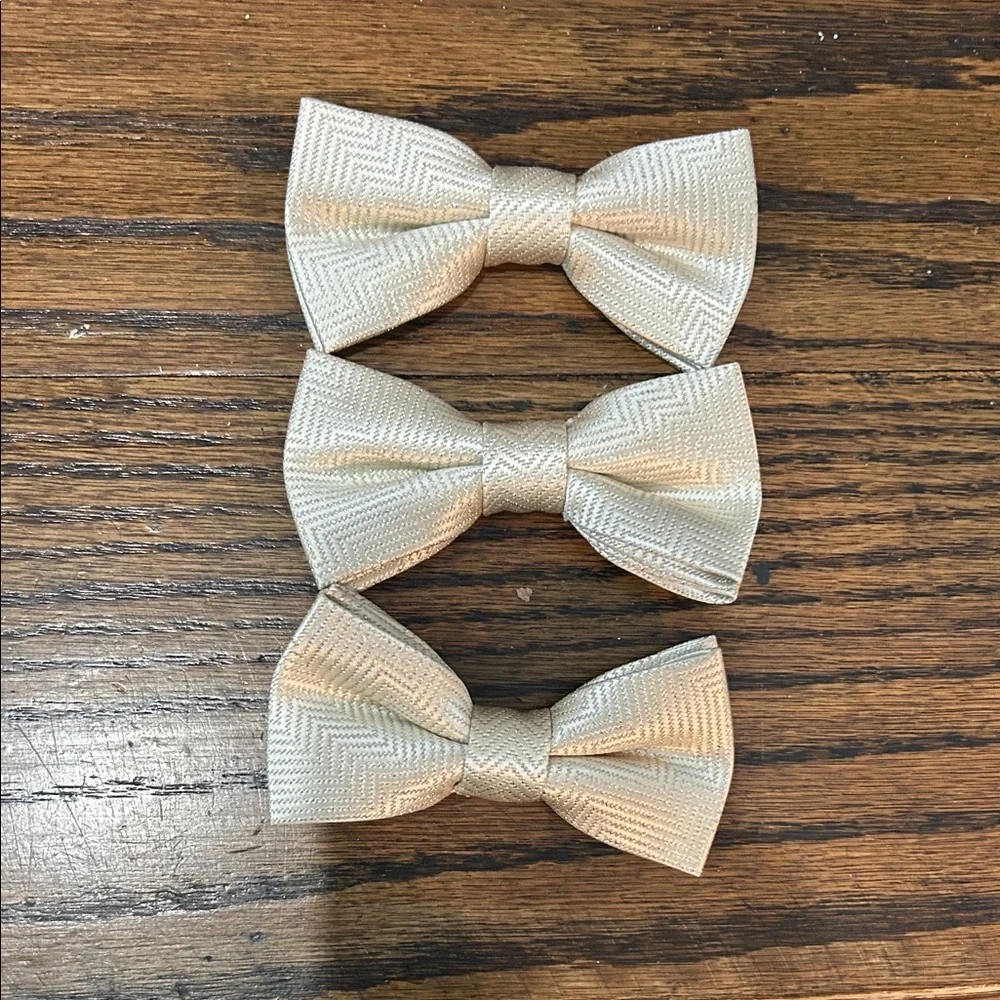 Elegant Cream Bow Tie Set for Kids